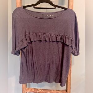 Loft dolman ruffle t-shirt size S